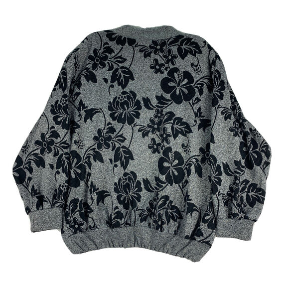 VTG Alfred Dunner Womens Sweatshirt Floral Padded Gray Size 2X Elastic Hem USA - Picture 2 of 11